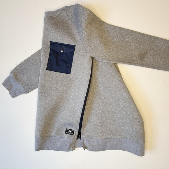 Zara Boys Gray Zippered Sweatshirt Kids size 9-10 - Picture 3 of 7